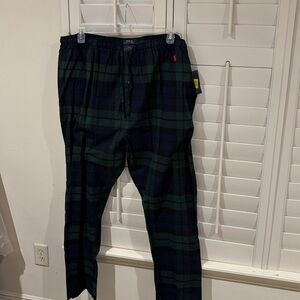 Polo‎ Ralph Lauren Blue/Green Plaid Pajama Lounge Sleepwear Pants Men's 3XLT NEW
